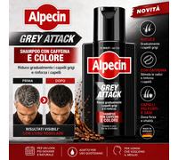 Alpecin Grey Attack Shampoo Uomo Riduce Capelli Grigi Con Caffeina 200ml