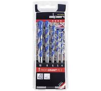 Alpen 25700005100 Kit punte granito 5 parti 4 mm, 5 mm, 6 mm, 8 mm, 10 mm