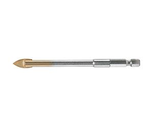 alpen 28901200100 - Punta per trapano in metallo duro, diametro 12,0 mm, punta per vetro professionale, con codolo esagonale da ¼", diametro 12 mm, lunghezza 113 mm, colore: argento