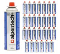 Alpen Camping Confezione da 28 cartucce di gas butano da 250 g, 450 ml, cartuccia per fornelli a gas, bruciatore a gas, bruciatore bunsen, campeggio, fornello all'aperto, bombola di gas ricaricabile