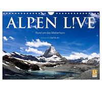 Alpen live - Rund um das Matterhorn (Wandkalender 2026 DIN A4 quer), CALVENDO Monatskalender: 12 phantastische Fotografien aus der Bergwelt rund um Zermatt