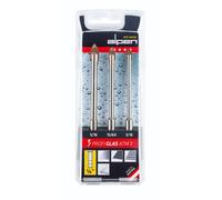 Hm Punte per Vetro 5, 6, 8mm Con Punte 1/4 " , Per Vetro, Piastrelle, Porcellana