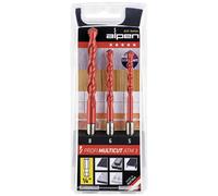 Alpen MultiCut 100803100 Acciaio Kit punte multiuso 3 parti 5 mm, 6 mm, 8 mm