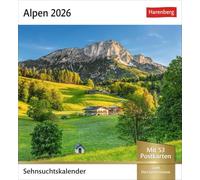 Alpen Sehnsuchtskalender 2026 - Wochenkalender mit 53 Postkarten: 53 Postkarten in einem Fotokalender für Bergfreunde. Beeindruckende Panoramen in einem Kalender zum Aufstellen
