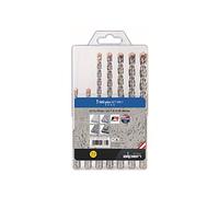 ALPEN Set di 4 cassette per trapano Forte MB (7 pezzi, Ø 5,00-10,00 mm, SDS-+ trapano a percussione F4, punte ad alte prestazioni, assortimento di trapano) 0080700007100