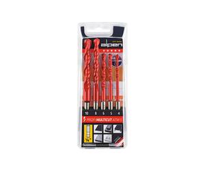 ALPEN Set di punte bit multiuso in metallo duro, 1/4" (E 6,3), Punta Ø4-10mm Quantità:1