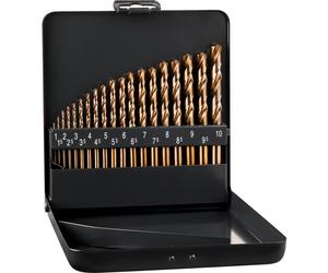ALPEN Set di punte elicoidali HSS Cobalt Grip KM 19