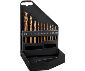 ALPEN Set di punte elicoidali HSS PZ-Cobalt Grip KM 10