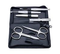 Alpen Set manicure art. 6822r con astuccio a colori diversi strumenti in acciaio inossidabile