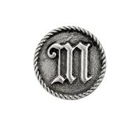 Alpenflüstern Spilla a forma di lettera dell'alfabeto A-Z come iniziali o monogrammi, per uomo e donna, colore argento anticato, API158, onesize, Metallo, Non pietra preziosa