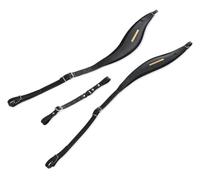 Alpenklang Comfort S-Form cinghie per fisarmonica in vera pelle, nero con cinghia trasversale