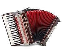 Alpenklang Pro Fisarmonica III 72 M Palissandro - 34 Tasti Diskant in Madreperla - 6 Registri Diskant - 3 voci nel Diskant - Basso Standard 4 voci - con Registro Musette - con Custodia e Cinghie