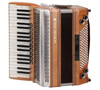 Alpenklang Pro IV 96 MHR Fisarmonica 4-voci (38 Tasti Diskant in Madreperla, Ance Tipo a Mano, 96 Bassi, Bassi Helikon, 10 Registri Diskant, Doppio Tremolo/Musette, Copertura Cromata) Ontano