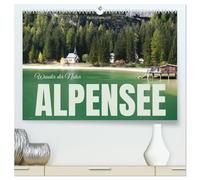 Alpensee - Wunder der Natur (hochwertiger Premium Wandkalender 2026 DIN A2 quer), Kunstdruck in Hochglanz: Die Schattierungen natürlicher Farben