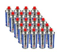 ALPENTECH - Confezione da 20 cartucce a gas butano da 250 g - Clipsable anti-perdite (TUV/UN2037) - Usi: Fornello, Campeggio, Cannello, Lanterna e Diserbag.
