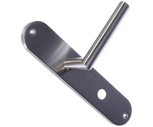 Alpertec, 28015540, Acciaio Conte - LS set di ristrutturazione per porte bagno wc maniglia della porta set Maniglie Armatura