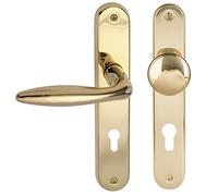 Alpertec Alison-LS 32972123 - Maniglia per porta, in ottone lucido, DIN destra