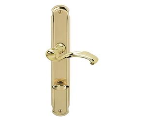 Alpertec Bianca, Set maniglia per porta WC, in ottone lucidato satinato 32340113