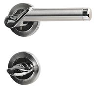 Alpertec Elaine, Set maniglia per porta WC, in ottone cromato satinato 32969943