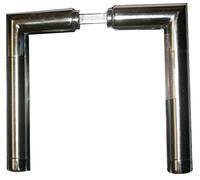 Alpertec in acciaio inox maniglia coppia Dallas Bi Color inclusi per maniglia da porte porta maniglia porta guarnizioni, penna 8 mm, e 2 lagerbuchsen 16 su 18 mm, 88020590 K1