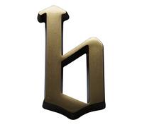Alpertec lettere hstabe B bronzo satinato con viti e tasselli, altezza 60 mm, 35160130 K1