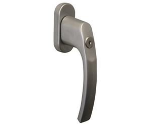 Alpertec maniglia per finestra raster Olive absperrba cromo satinato con rivestimento retinatura 45 gradi finestra Olive per le esigenze più elevate, 40121010