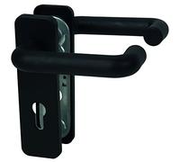 Alpertec Nylon - per porte antincendio - Rettangolare Maniglia/maniglia PZ maniglia quadrata, 9 mm, distanza 72 mm, Nero, 40150020 K1