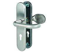 Alpertec rivestimento protettivo TORONTO - LS edelstahlsatiniert pulsante/pulsante PZ per casa porte maniglia porta maniglia porta guarnizioni, 92 mm, 28820520b