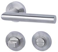 Alpertec Solid 9 -R 28024940C - WC per porte da bagno con chiusura a chiavistello, cromato e acciaio INOX satinato
