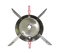 Alpes Inox Griglia in acciaio inox per spartifiamma Ø 100 mm. Ultrarapido serie 2010 - G6925 - Prodotto originale