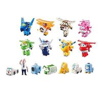 Super Wings- Series 1, Transform-a-Bots, World Airport Crew, Serie 2, Confezione con 15 Giocattoli, Personaggi da 5 cm, Colore Multi-Colour, 5,08 cm, YW710640