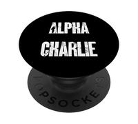 Alpha Charlie - Lettere fonetiche militari PopSockets PopGrip Adesivo