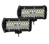 ALPHA DIMA 2X 120W 36W 72W 180W Faro da Lavoro 6000K LED Luci Impermeabile IP67 Off Road Luci di Lavoro Barra per Fuoristrada Camion Auto(120W)