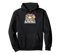 Alpha Dog Male Funny Canine Graphic Art Animal Lover Novelty Felpa con Cappuccio
