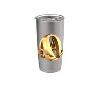 Alpha e Omega, il simbolo cristiano dell'inizio e della fine Bicchiere termico in acciaio inox doppia parete