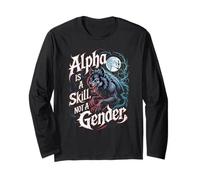 Alpha è unabilità, Non Un Genere Lupo Senza Paura Donne Ragazza Alfa Maglia a Manica
