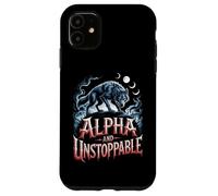 Alpha E Unstoppable Wolf Meme Fearless Sigma Werewolf Custodia per iPhone 11