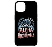 Alpha E Unstoppable Wolf Meme Fearless Sigma Werewolf Custodia per iPhone 13