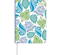 Daily Journal Paisley 2026 - Taschen-Kalender A6 - Leuchtturm - Day By Day - 352 Seiten - Notiz-Buch - Alpha Edition