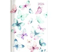 Alpha Edition Agenda Settimanale Ladytimer 2024, formato tascabile 10,7x15,2 cm, BUTTERFLY, 192 pagine