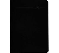 Alpha Edition - Agenda Settimanale Monocromo 2023, 17x24 cm, Similpelle Carbone, 144 pagine