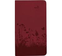 Alpha Edition - Agenda Settimanale Nature Line 2025, 9x15,6 cm rossa, Flower Rose, 128 pagine con penna a scatto