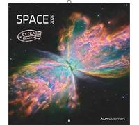 ALPHA EDITION - Calendario 2026 da muro, 12 mesi, 30x30 cm, Space