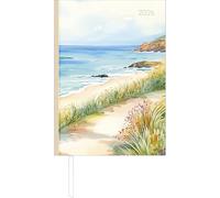 Alpha Edition - Calendario a libro Style Beach 2026 - Agenda da ufficio e per dirigenti A5 (circa 15×21 cm) 1 giorno/pagina con robusta copertina rigida, suddivisione del tempo e molte informazioni