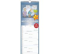Alpha Edition - Calendario pensionato tutti gli appuntamenti per la nonna e il nonno 2026 - Calendario a strisce 15 × 42 cm con 3 colonne, calendario 100 anni e calendario volanti polline, pratico
