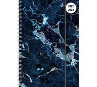 Alpha Edition - Diario Agenda Scuola Collegetimer 2022/2023, Settimanale, Spiralata, 15x21 cm, Marmo Blu, 224 pagine