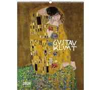 Alpha Edition - Gustav Klimt 2026 - Calendario da parete 42×56 cm con capolavori dello Jugendstil, calendario d'arte con calendario a lingua neutrale e rilegatura ad anelli, per amanti dell'arte e