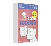 Alpha Edition - Il sudoku quotidiano 2026 - Calendario strappabile 14,8×21 cm con 730 enigmi (da medio a difficile), calendario da appendere o appoggiare,... Per principianti intelligenti e avanzati