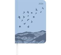 Alpha Edition - Lady Journal Deluxe Sky 2026 - Agenda tascabile A6 (11 × 15 cm) - Weekly - 128 pagine - Elegante agenda con copertina Tucson con motivo in rilievo e funzioni aggiuntive
