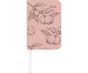 Alpha Edition - Lady Journal Mini Deluxe Salmon 2026 - Agenda tascabile 8 × 12 cm - Weekly - 144 pagine - Mini agenda di alta qualità con copertina Tucson e motivo goffrato - Agenda compatta da